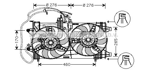 PRASCO Ventola, Raffreddamento motore FT7518