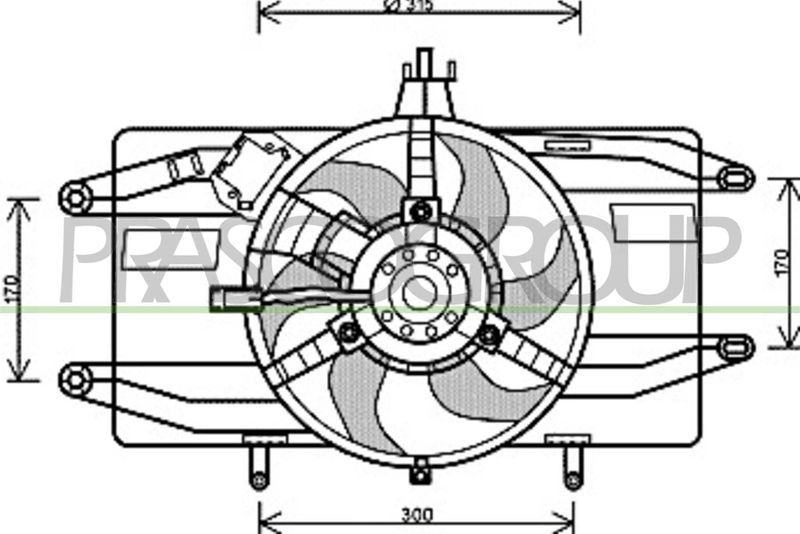 PRASCO Ventola, Raffreddamento motore FT908F001