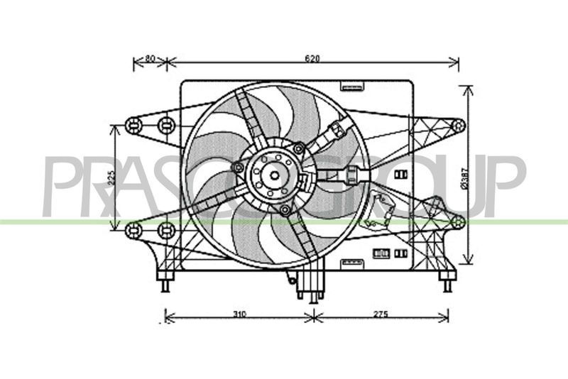 PRASCO Ventola, Raffreddamento motore FT909F002