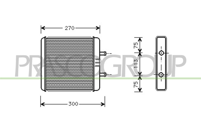 PRASCO Scambiatore calore, Riscaldamento abitacolo FT925H002