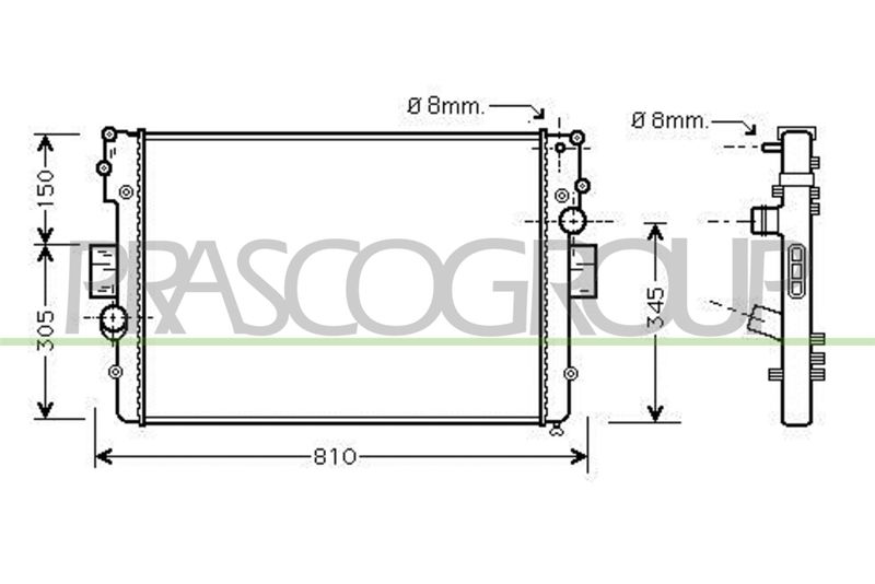 PRASCO Radiatore, Raffreddamento motore FT926R005