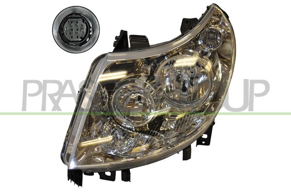 PROIETTORE SX H1+H7-ELETT-CON MOTORE-8 PINS MOD > 12/10 CITROEN JUMPER Mod 01/06 06/14