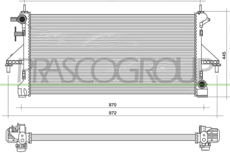 PRASCO Radiatore, Raffreddamento motore FT930R009