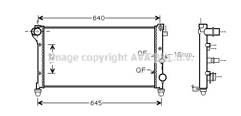PRASCO Radiatore, Raffreddamento motore FTA2295