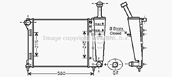 PRASCO Radiatore, Raffreddamento motore FTA2345