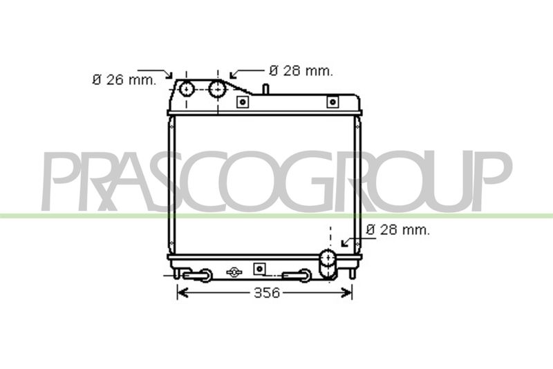 PRASCO Radiatore, Raffreddamento motore HD322R001