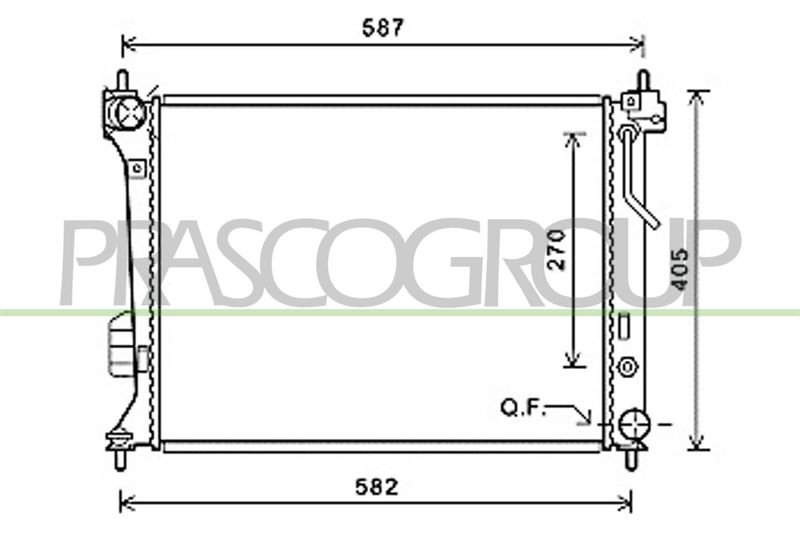 PRASCO Radiatore, Raffreddamento motore HN200R003
