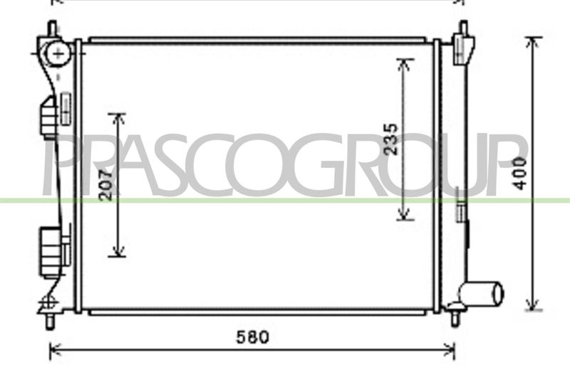 PRASCO Radiatore, Raffreddamento motore HN202R003