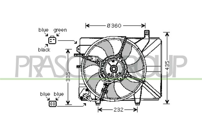 PRASCO Ventola, Raffreddamento motore HN330F001