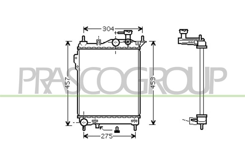 PRASCO Radiatore, Raffreddamento motore HN330R001