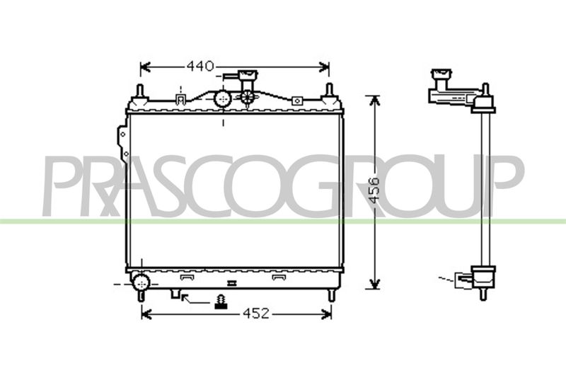 PRASCO Radiatore, Raffreddamento motore HN330R003