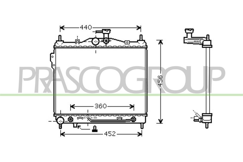 PRASCO Radiatore, Raffreddamento motore HN330R004