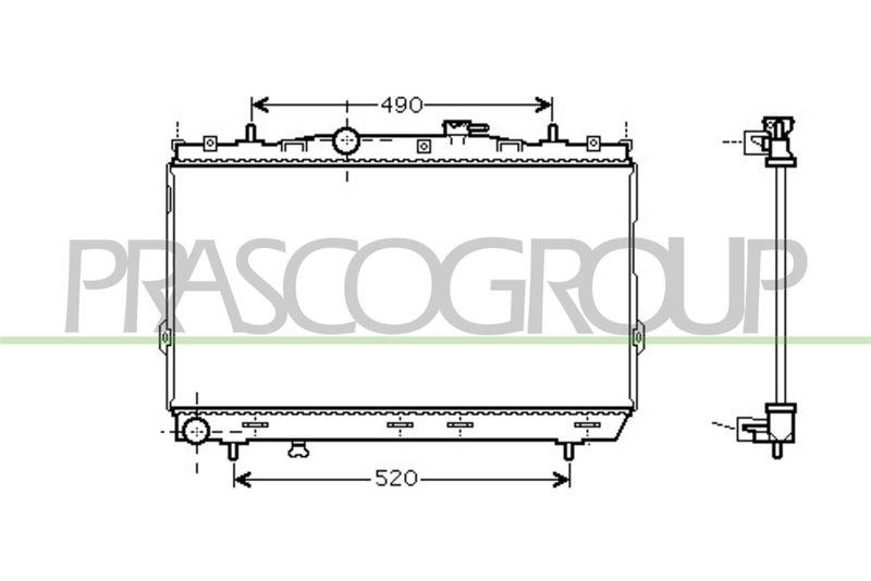 PRASCO Radiatore, Raffreddamento motore HN624R005