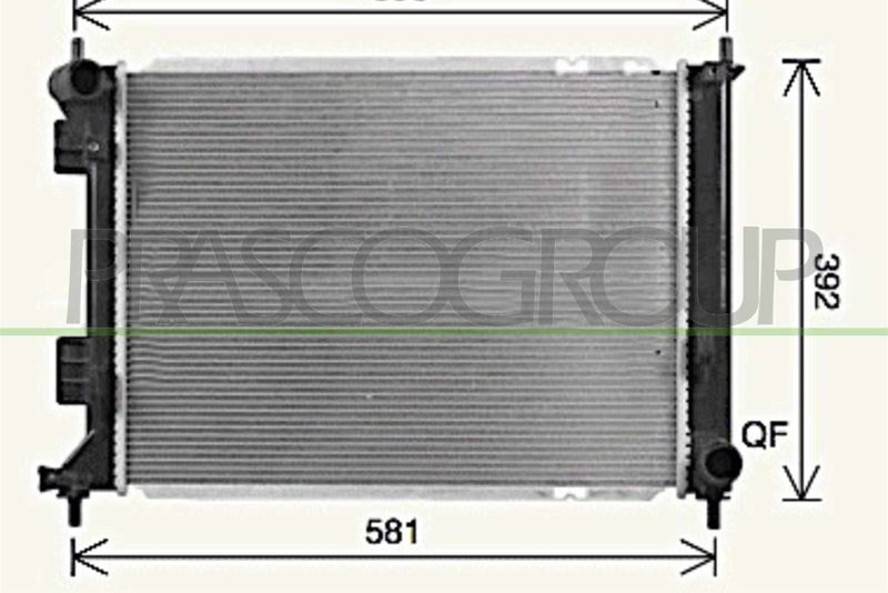 PRASCO Radiatore, Raffreddamento motore HN802R001