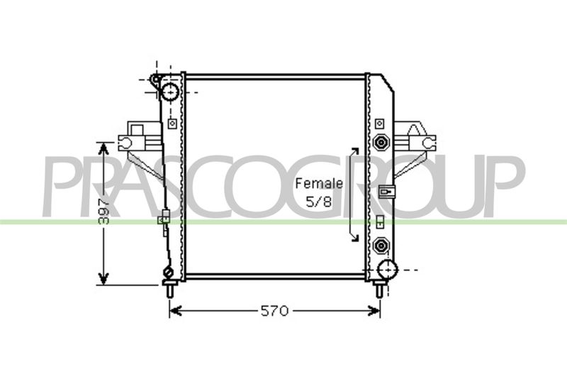 PRASCO Radiatore, Raffreddamento motore JE011R001