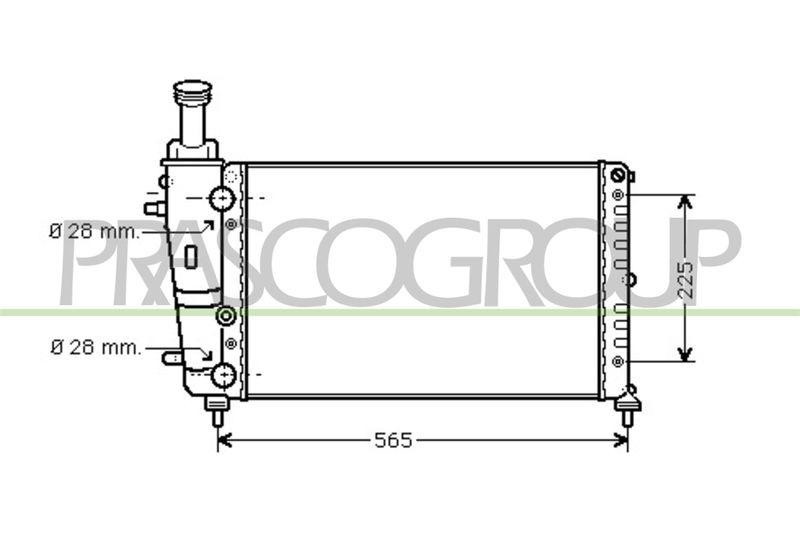 PRASCO Radiatore, Raffreddamento motore LA001R005