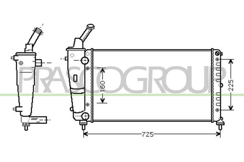 PRASCO Radiatore, Raffreddamento motore LA001R013