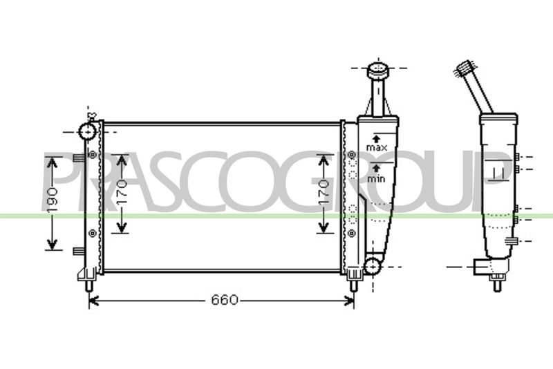 PRASCO Radiatore, Raffreddamento motore LA002R003
