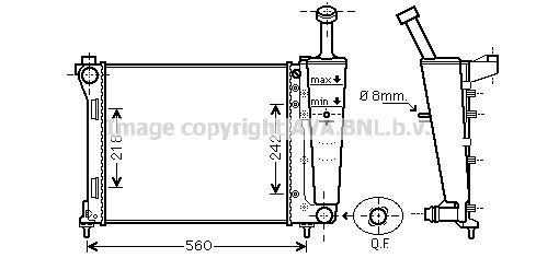 PRASCO Radiatore, Raffreddamento motore LC2099