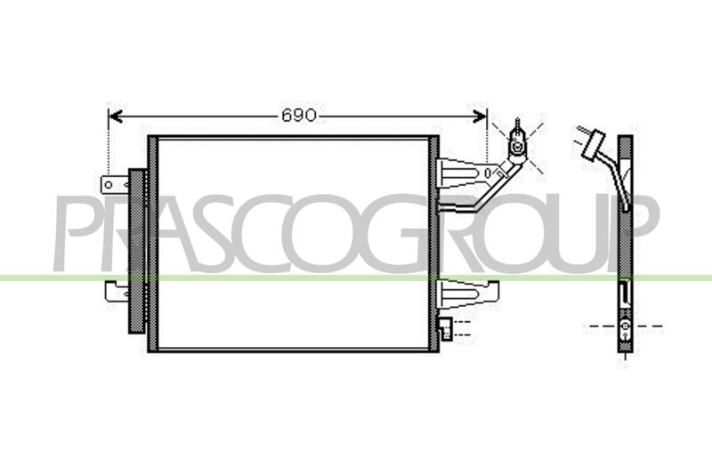 PRASCO Condensatore, Climatizzatore MB324C002