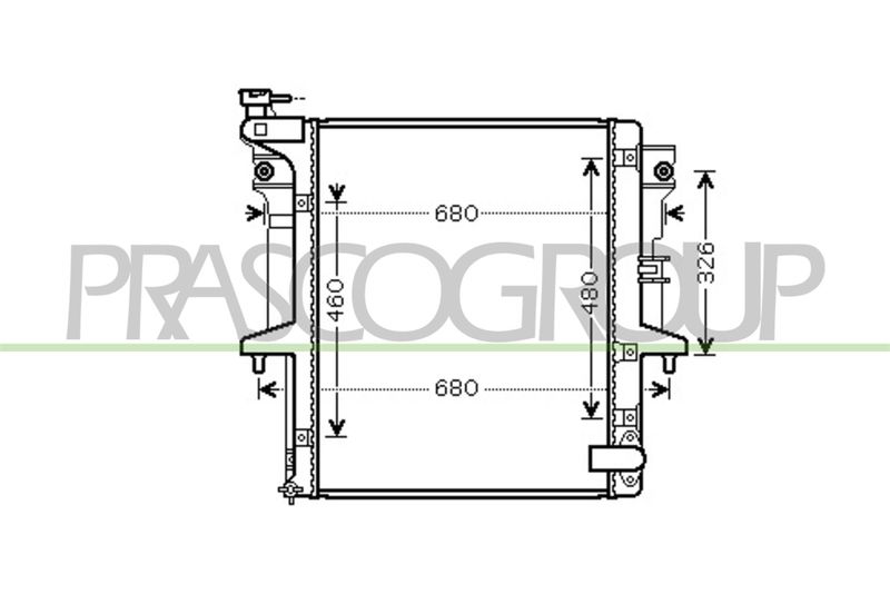 PRASCO Radiatore, Raffreddamento motore MB821R001
