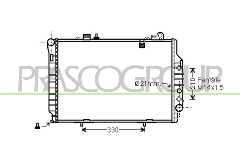 PRASCO Radiatore, Raffreddamento motore ME025R008