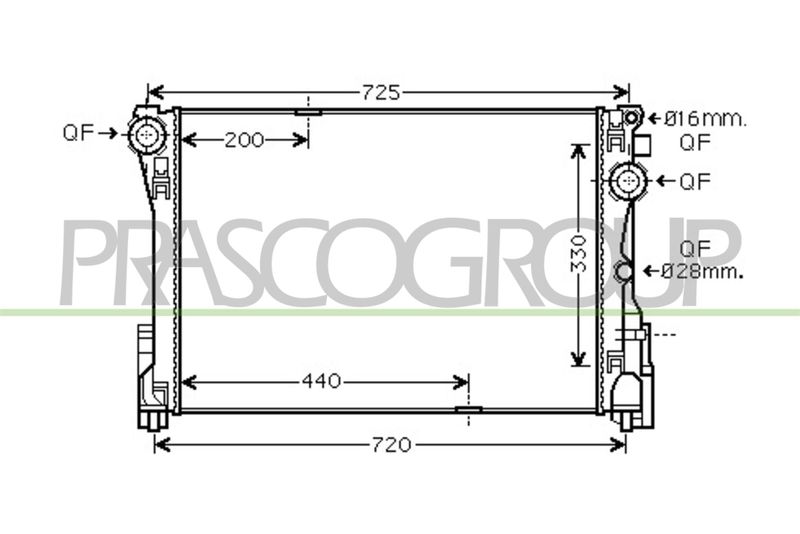 PRASCO Radiatore, Raffreddamento motore ME029R006