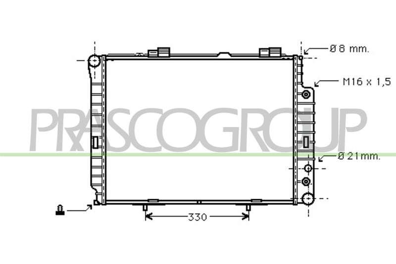PRASCO Radiatore, Raffreddamento motore ME035R011