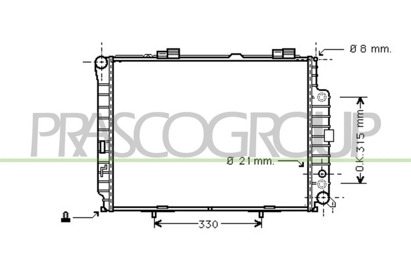 PRASCO Radiatore, Raffreddamento motore ME035R013
