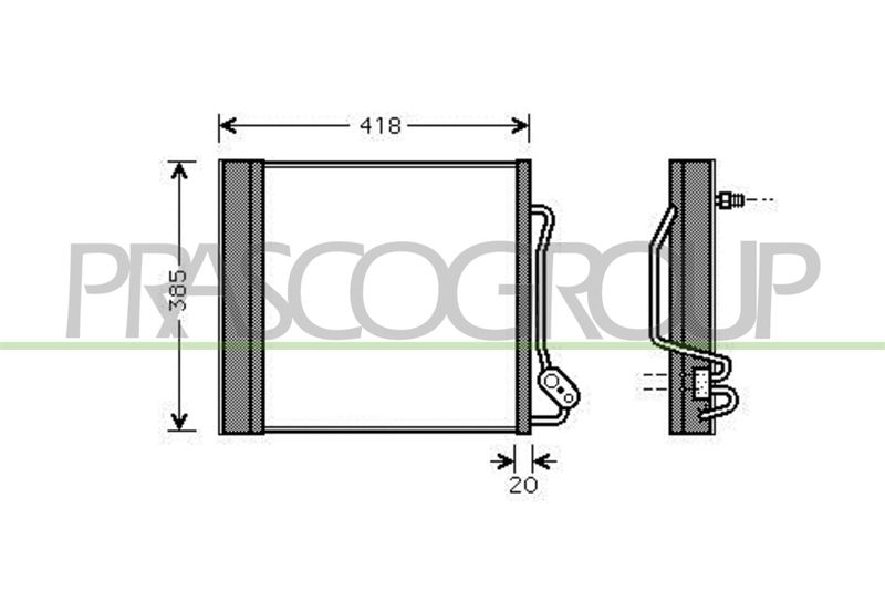 PRASCO Condensatore, Climatizzatore ME303C002