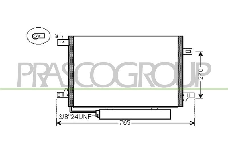 PRASCO Condensatore, Climatizzatore ME324C001