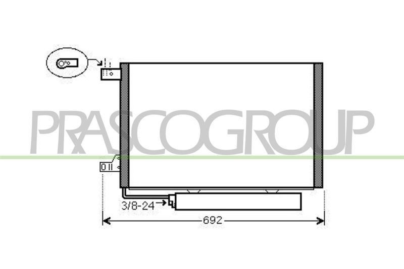 PRASCO Condensatore, Climatizzatore ME324C002