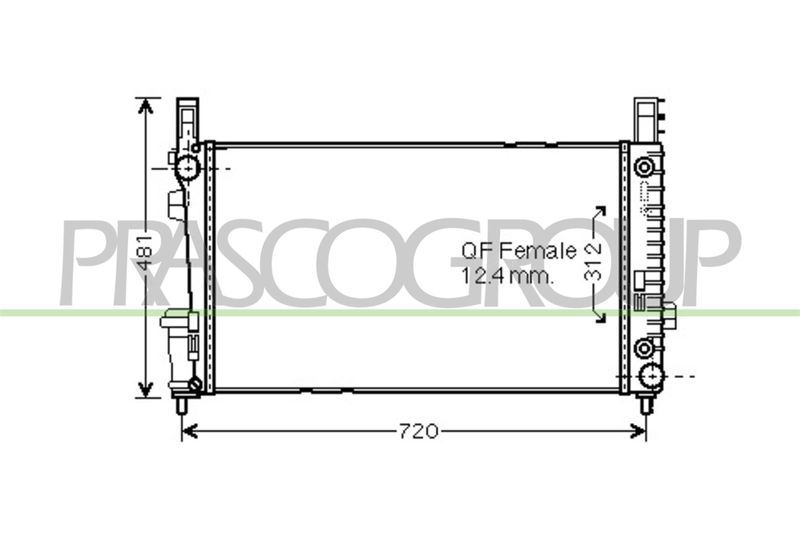 PRASCO Radiatore, Raffreddamento motore ME324R002