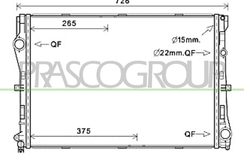 PRASCO Radiatore, Raffreddamento motore ME442R001