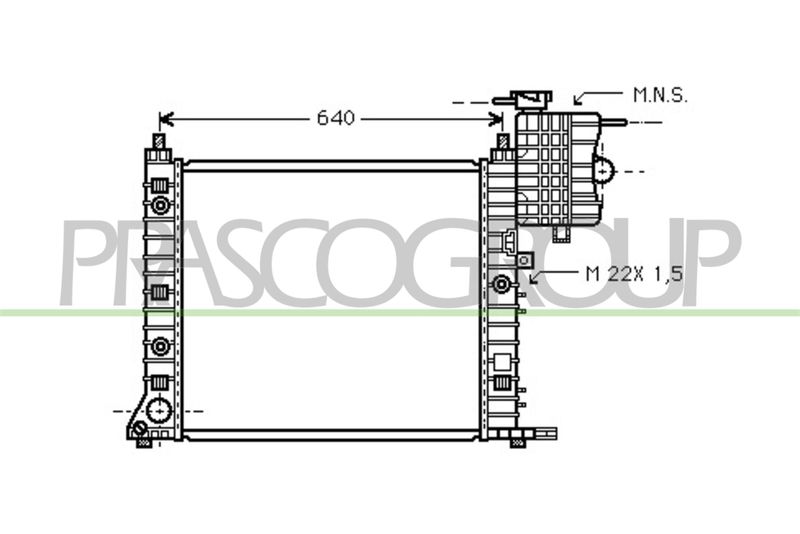 PRASCO Radiatore, Raffreddamento motore ME907R002