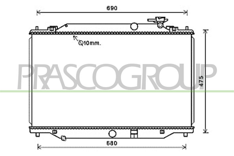 PRASCO Radiatore, Raffreddamento motore MZ702R002