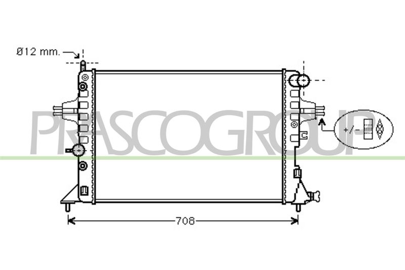 PRASCO Radiatore, Raffreddamento motore OP017R003