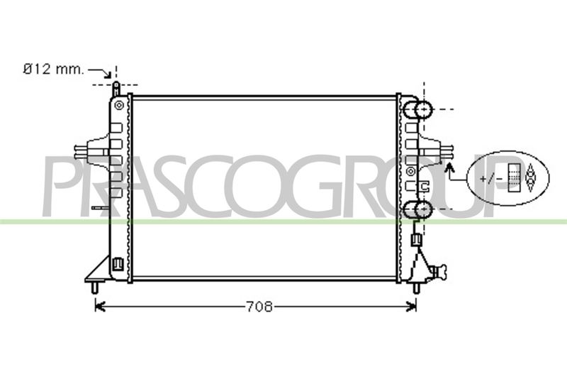 PRASCO Radiatore, Raffreddamento motore OP017R004