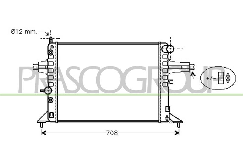 PRASCO Radiatore, Raffreddamento motore OP017R005
