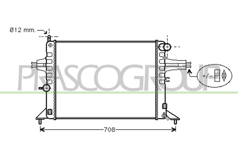 PRASCO Radiatore, Raffreddamento motore OP017R013