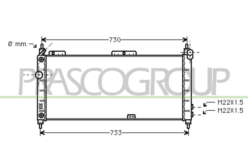 PRASCO Radiatore, Raffreddamento motore OP028R004