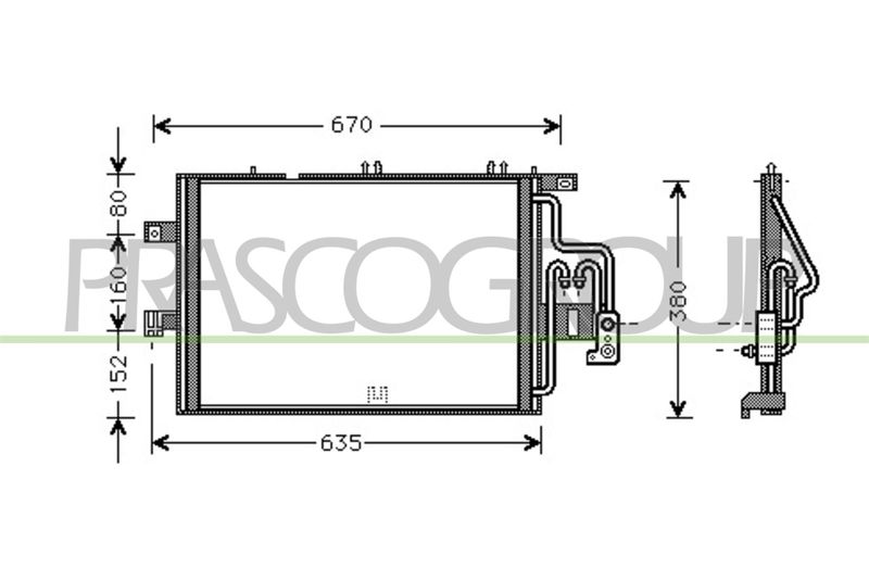 PRASCO Condensatore, Climatizzatore OP030C002