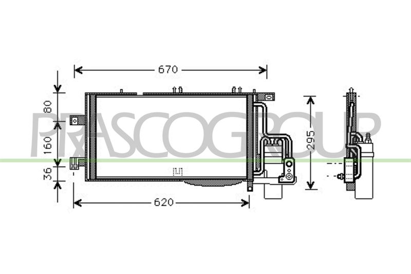 PRASCO Condensatore, Climatizzatore OP031C005