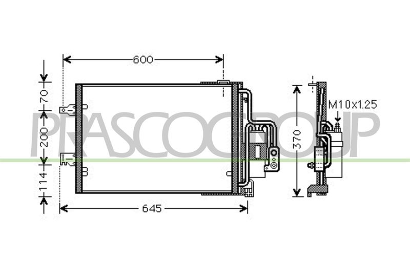 PRASCO Condensatore, Climatizzatore OP032C003