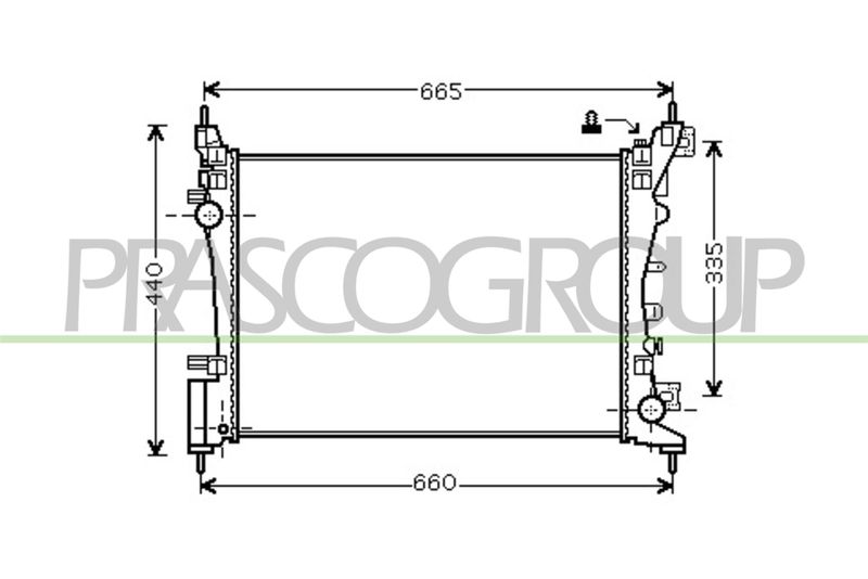 PRASCO Radiatore, Raffreddamento motore OP035R005