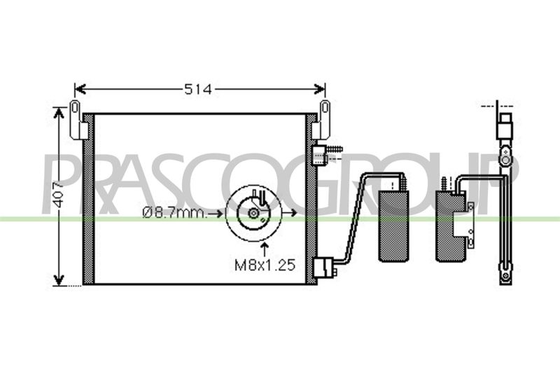 PRASCO Condensatore, Climatizzatore OP056C005
