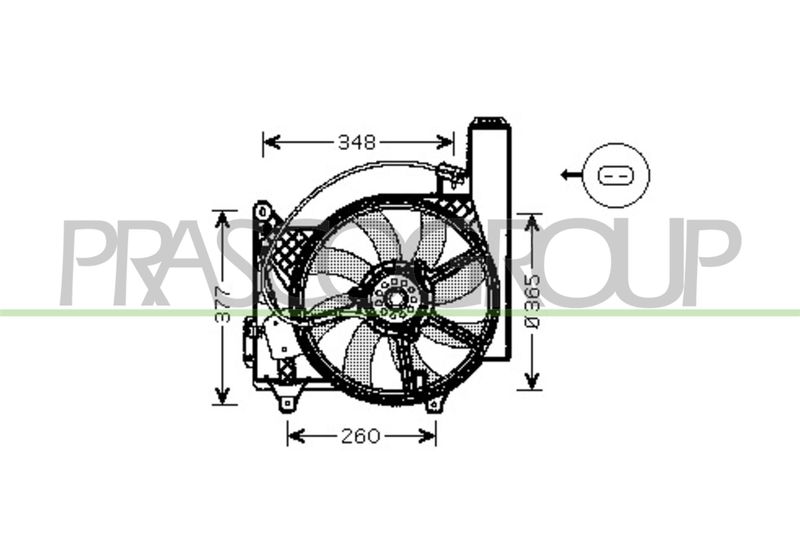 PRASCO Ventola, Raffreddamento motore OP350F002