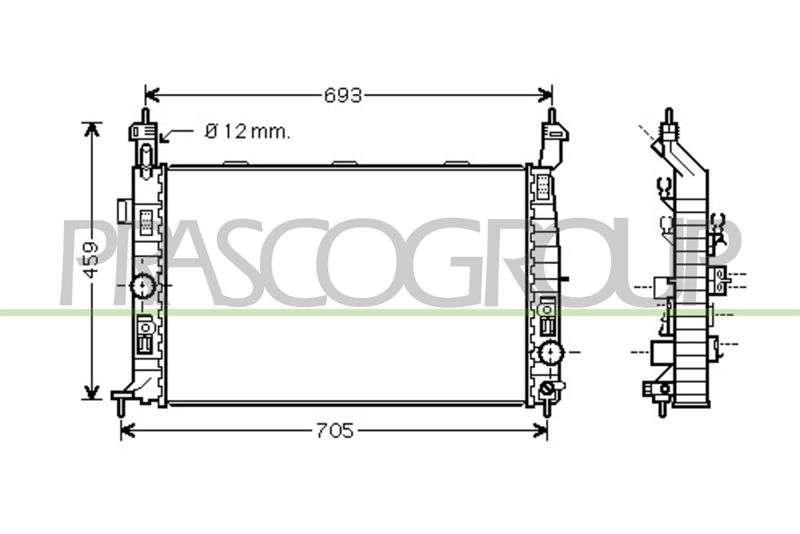 PRASCO Radiatore, Raffreddamento motore OP350R003