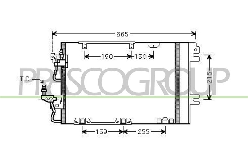 PRASCO Condensatore, Climatizzatore OP410C004