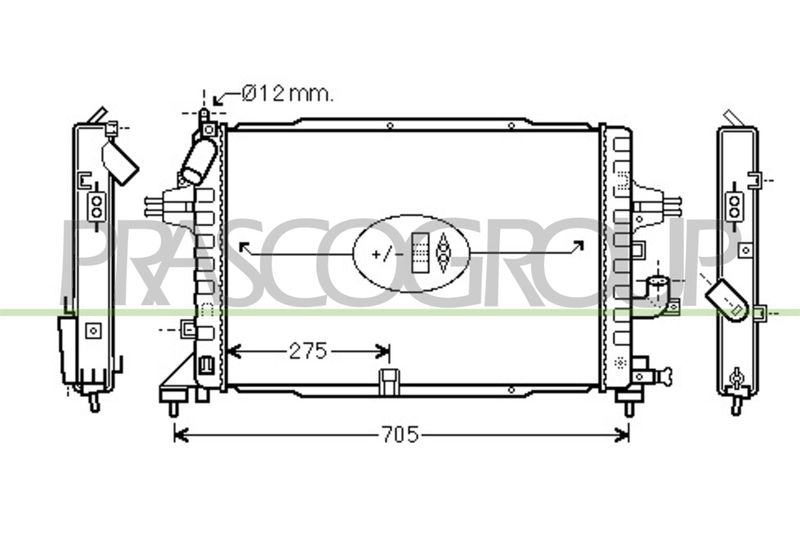 PRASCO Radiatore, Raffreddamento motore OP410R003